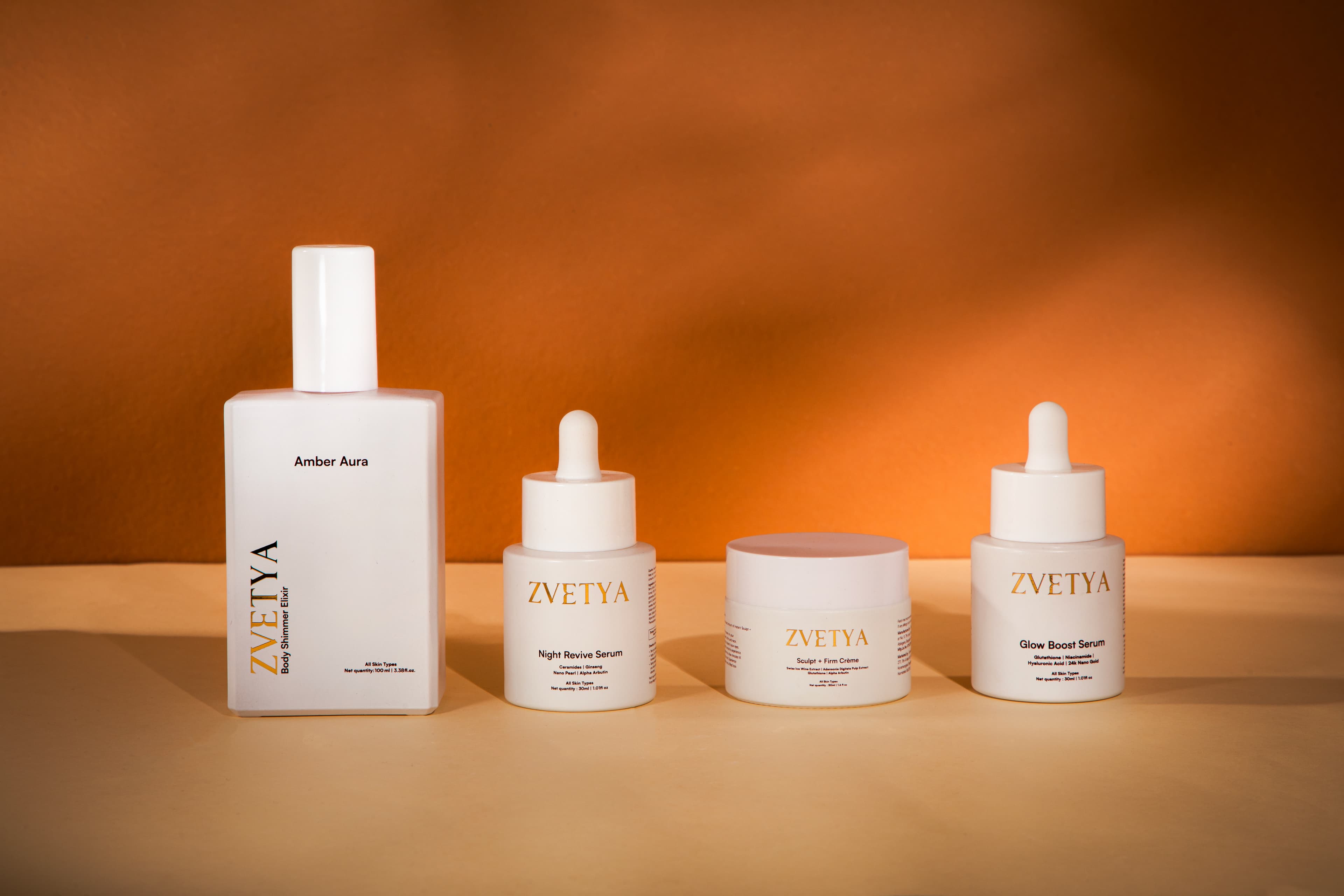 Model showcasing Glow Boost Serum